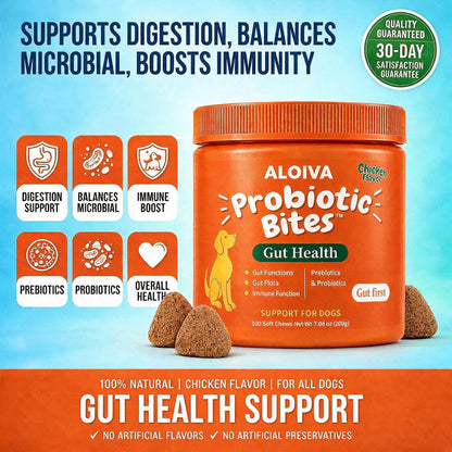 ALOIVA PROBIOTIC BITES FOR A HEALTHIER, HAPPIER GUT